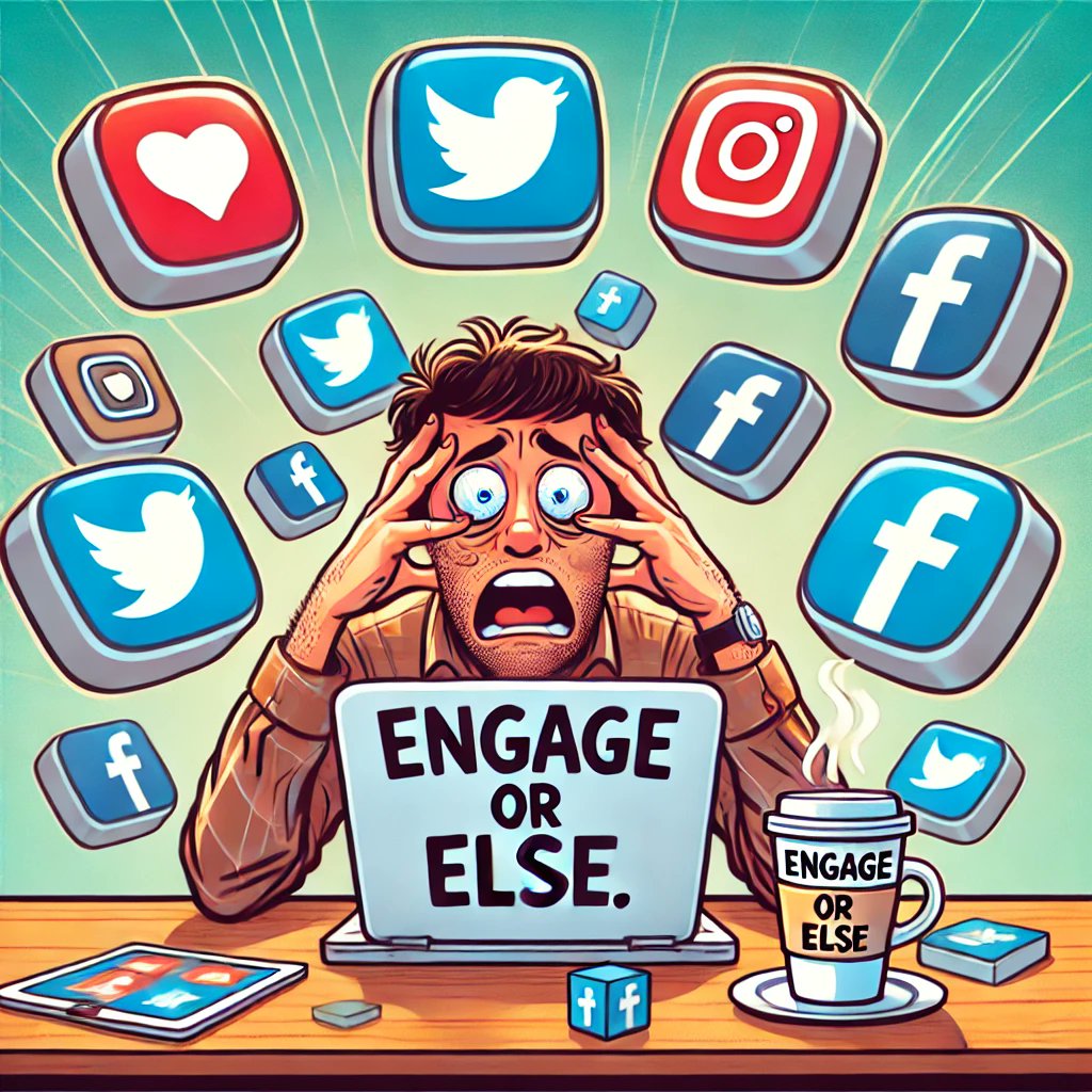 DarrenJohnHill's tweet image. Overwhelmed by social media but still holding on with coffee and hope. Who else is navigating the chaotic world of engagement? 😂☕✨ #SocialMediaHumor #Relatable
