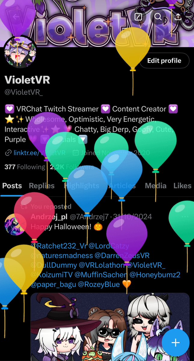 VioletVR_'s tweet image. It’s been ages since I post something here. But hey, it’s that time of the year again 🎈