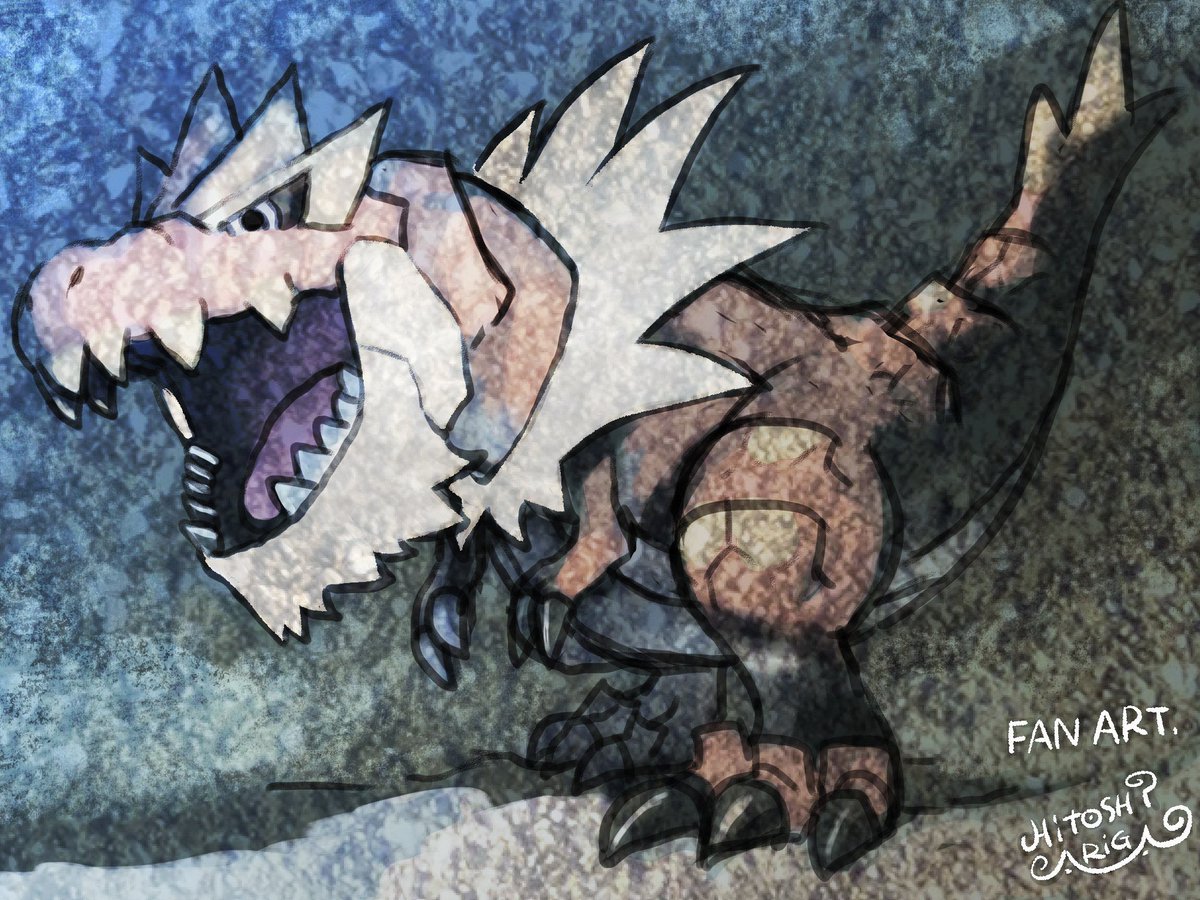 「そろそろ辰年も終わるので、ドラゴンたち貼っときますジジーロン、ガチゴラス、チゴラ」|ありがひとし🌇のイラスト