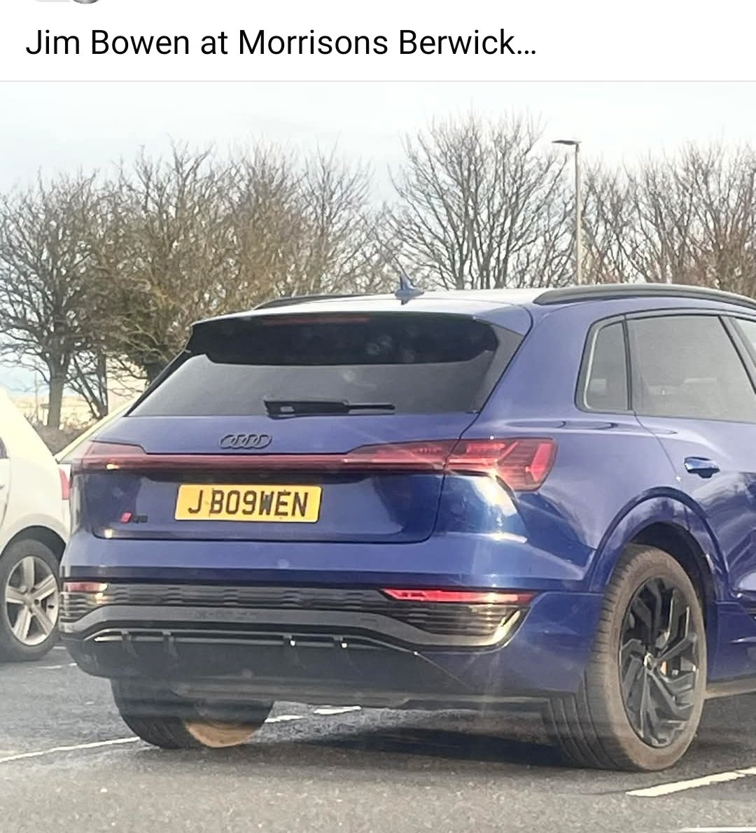 Confirmed as jarrod bowens car. In berwick yesterday. #NUFC talks for a january move or just up north for a day out? Who knows.