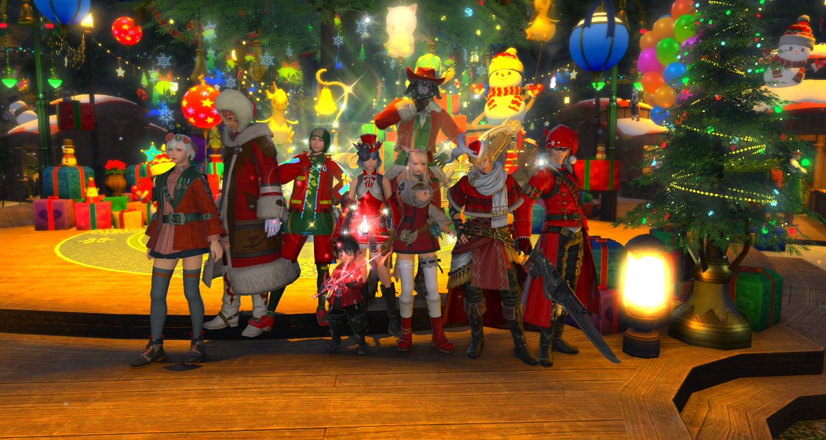 BrunhildeJaeger's tweet photo. そしてこれが、鱧Ｘでのクリスマス会。テーマは「サンタ衣装をつかわずにクリスマスを表現」でっす。皆さん、創意工夫をこらしてますね。＃FF14 https://t.co/k3yGELq89Q