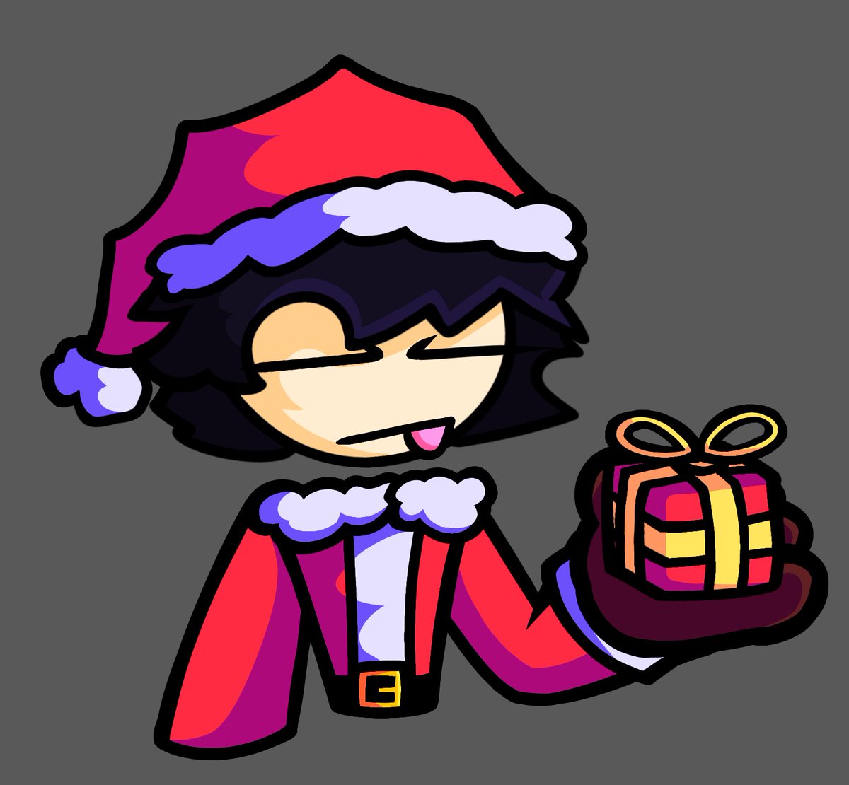 Feliz navidad bien tarde a todos mis mutis con dibujo del 2022 😎
