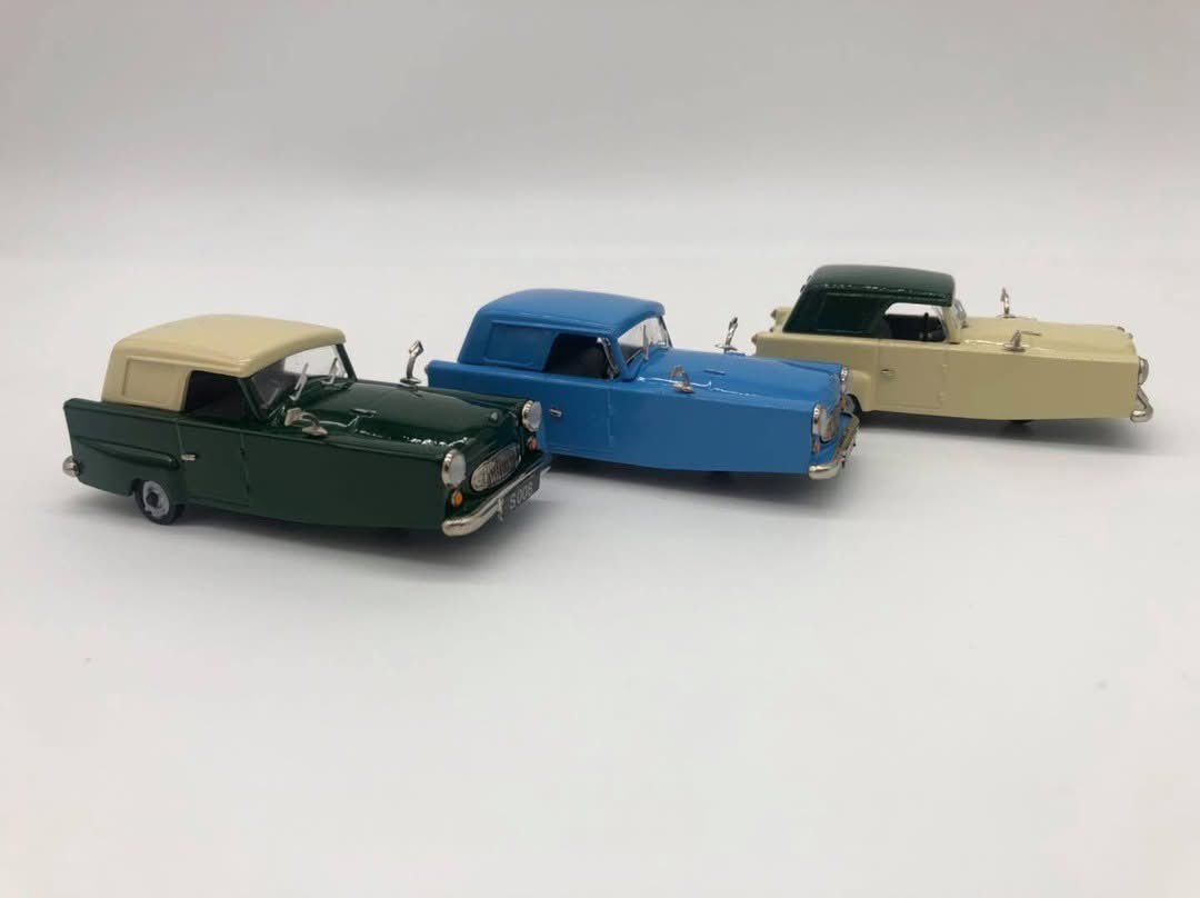 Bond Ranger F Van 

In three colours 

Mid blue, cream and green roof and dark green and cream roof. 

Place your orders today

samsmodelcars.com/product/1956-5…

Info@samsmodelcars.com 

#bondcars #rangerf #bond #007 #samsmodelcars #microcars #3wheelers #scootacars #SBS
