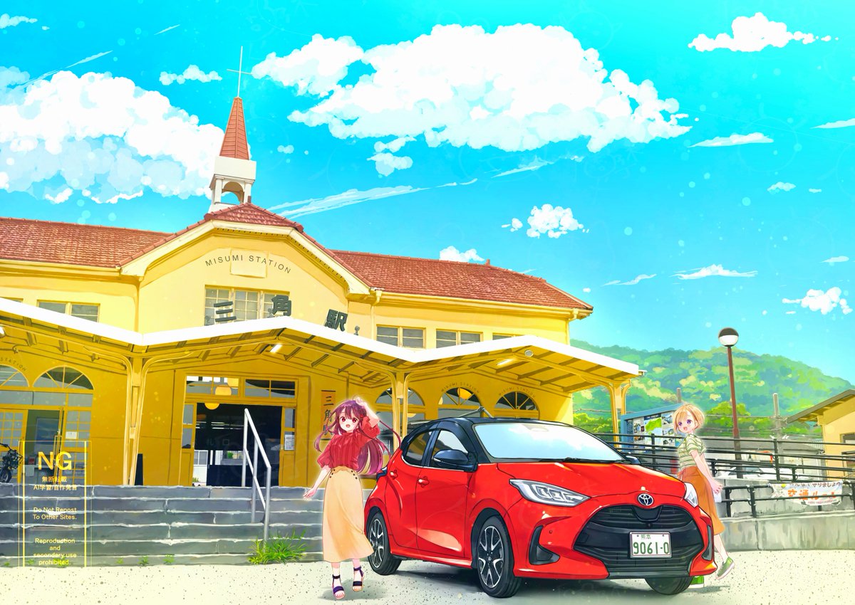 「#2024年自分が選ぶ今年の4枚 相変わらず車と旅 」|鹿子木灯🐱のイラスト