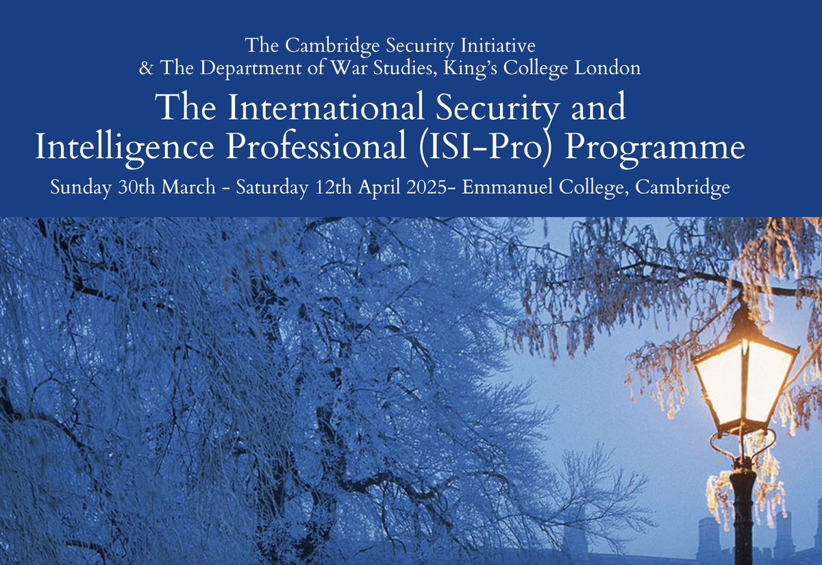 David Gioe (@gioeint) on Twitter photo <a href="/ISICambridge/">International Security and Intelligence</a> will be holding a 'virtual open day' on 15 JAN at 2000 GMT / 1500 EST to answer your questions abt the new advanced International #Security & #Intelligence Professional Program (ISI-Pro). Register: thecsi.org.uk/isi-pro-open-d… <a href="/kclintelligence/">King's Centre for the Study of Intelligence (KCSI)</a> <a href="/warstudies/">War Studies</a> <a href="/dRichterova/">Dr Daniela Richterova</a> <a href="/ISICambridge/">International Security and Intelligence</a> will be holding a 'virtual open day' on 15 JAN at 2000 GMT / 1500 EST to answer your questions abt the new advanced International #Security & #Intelligence Professional Program (ISI-Pro). Register: thecsi.org.uk/isi-pro-open-d… <a href="/kclintelligence/">King's Centre for the Study of Intelligence (KCSI)</a> <a href="/warstudies/">War Studies</a> <a href="/dRichterova/">Dr Daniela Richterova</a>