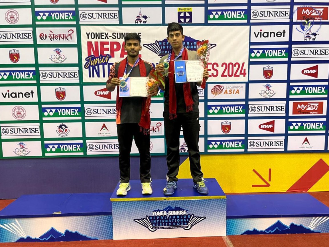 HGBAcademy's tweet photo. Congratulations to Divyansh &amp; Niraj for winning the Silver Medal at the Nepal Junior International Tournament! This marks HGBA’s first international medal, and we are incredibly proud of their hard work and dedication. Here’s to continued growth and  success! #HGBA #SilverMedal https://t.co/0v6Cju2rRN