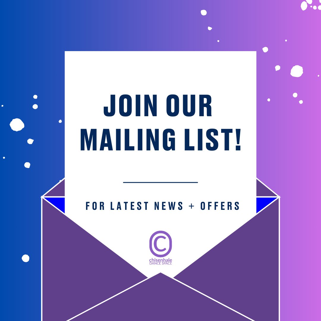 📧 SUBSCRIBE TO OUR MAILING LIST 📧

🗣️ Want to hear about:
➖ last minute space offers &amp; availability
➖ exciting classes &amp; workshops in advance
➖ new events and performances coming on sale

🔗 ow.ly/xHTy50Us0Oz ⬅️