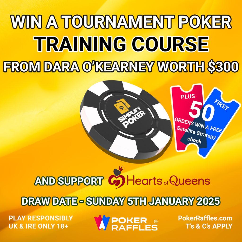 HeartsofQueens1's tweet image. Are you ready for the Christmas Appeal afterparty? Well you should be, because we've teamed up with the brilliant team at @PokerRaffles  for a chance to win a tournament  poker training course by @daraokearney.
Worth $300, can you take your poker game in 2025 to the next level?