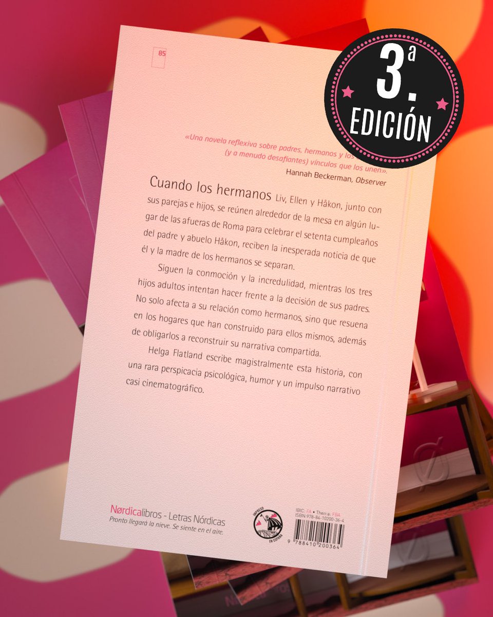 Nórdica Libros (@nordica_libros) on Twitter photo Uno de los descubrimientos de 2024 ha sido la estupenda novela «Una familia moderna», de la escritora noruega <a href="/HelgaFlatland/">Helga Flatland</a> .
Premio de las Librerías de Noruega.
Traducción de <a href="/anaflesh/">Ana Flecha Marco</a> .
#noruega
#literaturanoruega
#LibrosRecomendados Uno de los descubrimientos de 2024 ha sido la estupenda novela «Una familia moderna», de la escritora noruega <a href="/HelgaFlatland/">Helga Flatland</a> .
Premio de las Librerías de Noruega.
Traducción de <a href="/anaflesh/">Ana Flecha Marco</a> .
#noruega
#literaturanoruega
#LibrosRecomendados