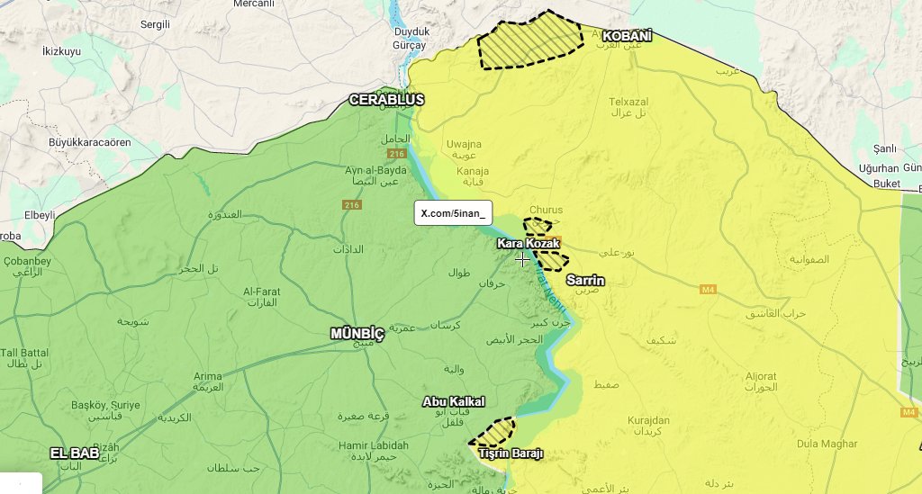 TSK'ya bağlı SİHA'ların son birkaç saat içerisinde vurduğu terörist mevzileri:
-Kobani batısı
-Kara Kozak çevresi
-Tişrin Barajı çevresi
-Sarrin çevresi