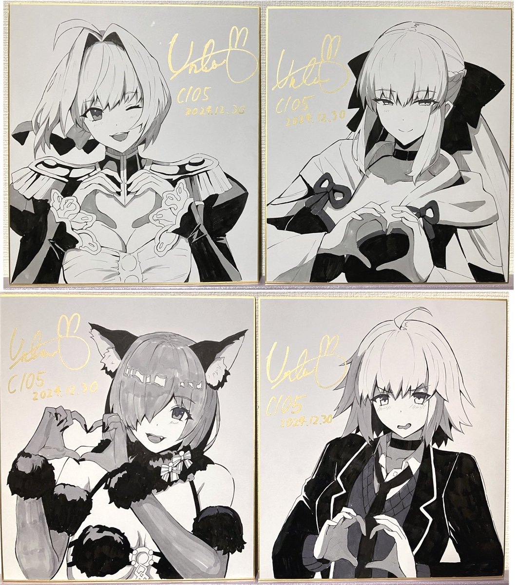 冬コミ用の色紙です🖊 