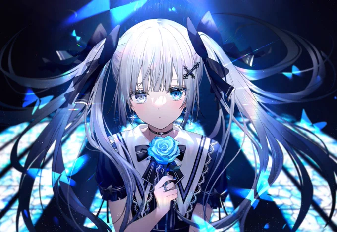 #2024年自分が選ぶ今年の4枚白髪銀髪たくさん描きました来年もよろしくお願いします! 