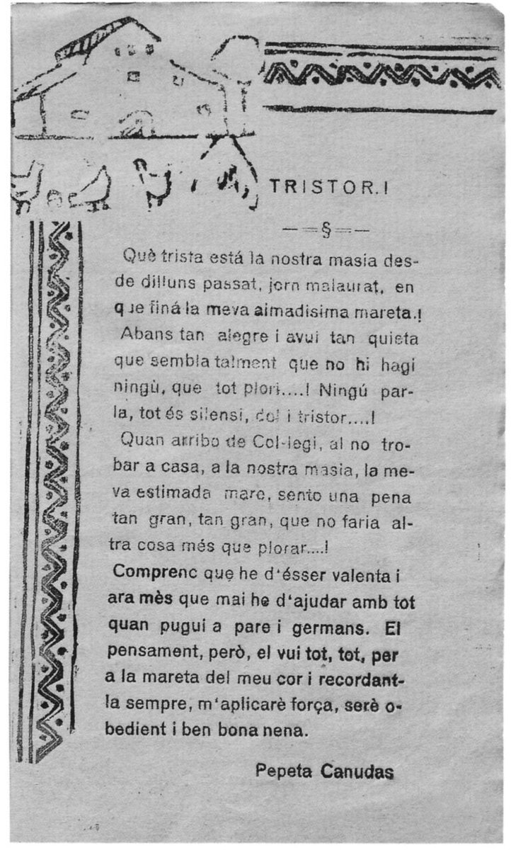 dvbotet's tweet photo. Llegeixo aquest text d'una nena de 12 anys de l'any 37, tret de l'article: https://t.co/adZKvAHCBO @jbadia16 i quedo impressionat per la qualitat. Llegeixo els texts que fan els meus alumnes d'avui de 15, 16 i 17 anys i, certament, alguna cosa no s'està fent bé. https://t.co/reYgJ3gSjD