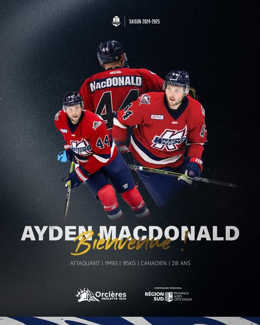 #TRANSFERT2425 

Ayden MacDonald rejoint les Rapaces de Gap !