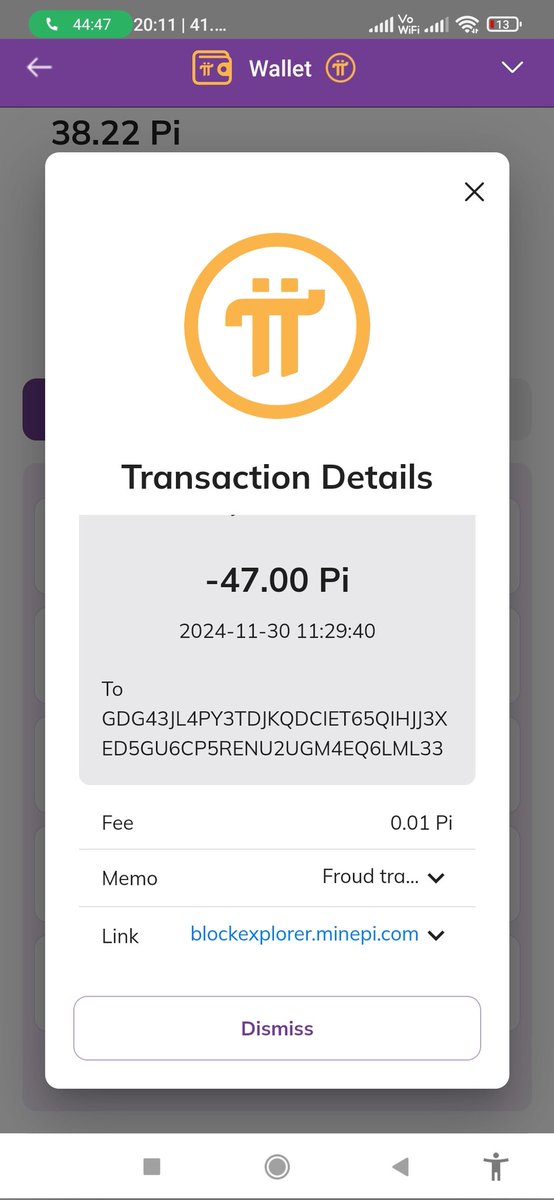 singhsamay630's tweet photo. PI is a scam platform, which is cheating everyone associated with it, I have completely cleared it from my PI wellet, I have sent the report from the address from which it is being done to the portal but nothing has happened till now. That address is still frauding people https://t.co/3m7ULmQe8e