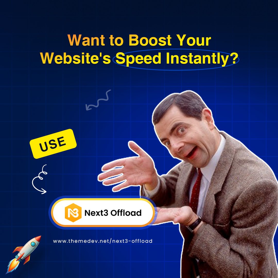 Instantly Boost Your Website's Speed🚀🔧

Optimize your images and offload media to the cloud with Next3 Offload for faster load times and improved performance🚀✨

Check out: themedev.net/next3-offload/
#Next3Offload #ThemeDev #BoostWebsite