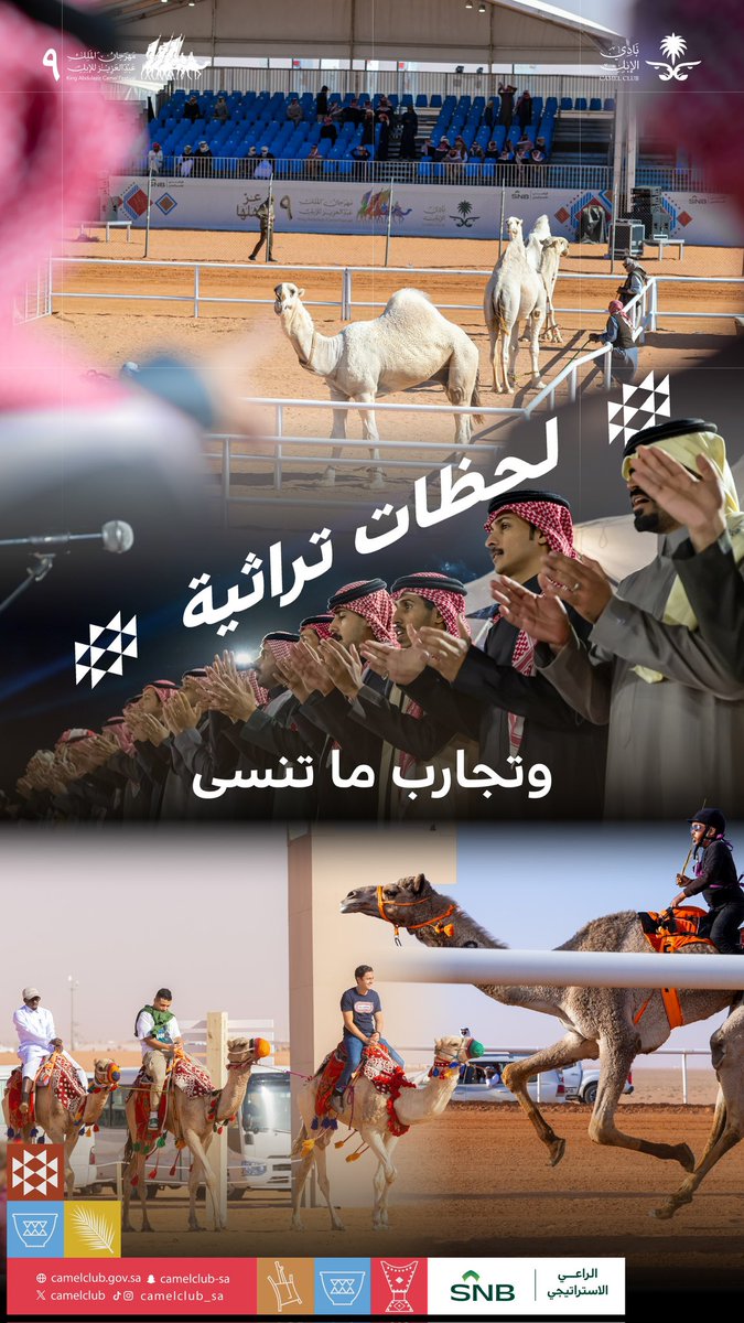 في #مهرجان_الملك_عبدالعزيز_للإبل9 الأجواء ما توقف
فعاليات متنوعة وتجارب حية بين أجواء التراث 🌟🐪

#نادي_الإبل | #عام_الإبل_2024