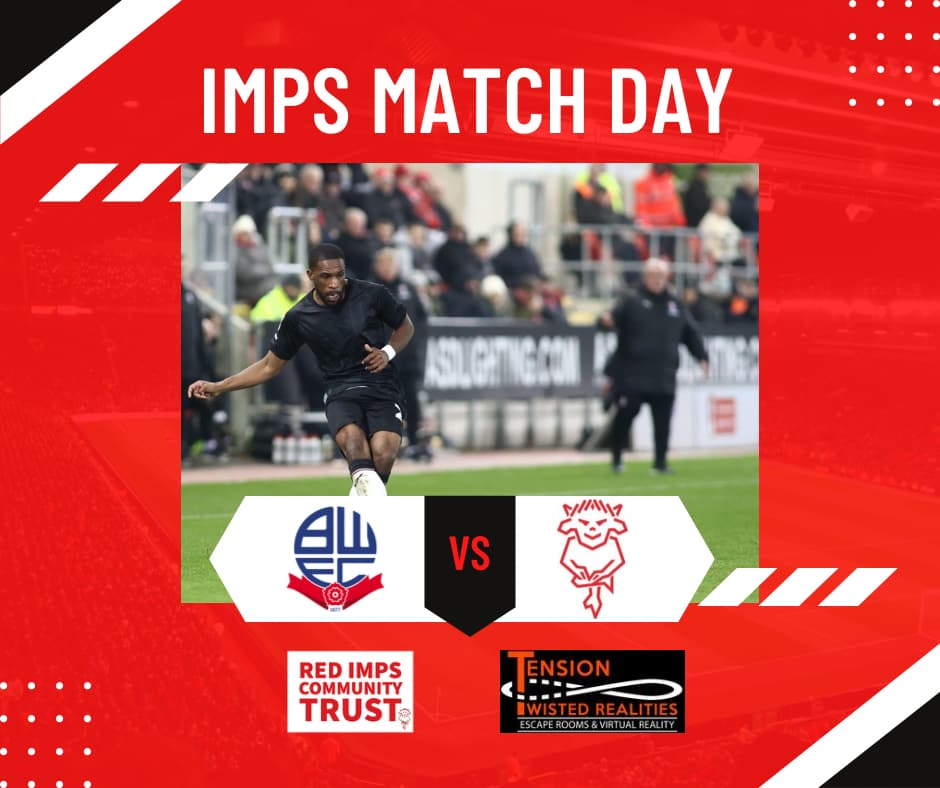 trustinlcfc's tweet photo. Imps Match Day π΄βͺοΈβ½οΈ
π Bolton Wanderers FC
π Toughsheet Community Stadium
β± KO 3.00pm
π @SkyBetLeagueOne
Good luck @LincolnCity_FC this afternoon and remember to vote at full time for your RICT Man of the Match on our X page @trustinlcfc
#rict24 https://t.co/wmD8HMYEvN
