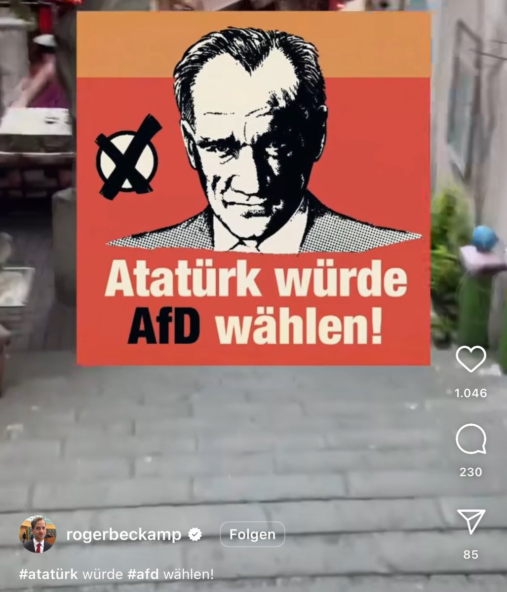Stimmt. Atatürk war übrigens ein Massenmörder. Ebenso wäre es kaum verwunderlich, wenn auch der Despot Erdoğan die antidemokratische AfD unterstützen würde. Mit Krah hat die AfD schließlich bereits einen prominenten Höfling, der sich beschämend dem türkischen Regime anbiedert