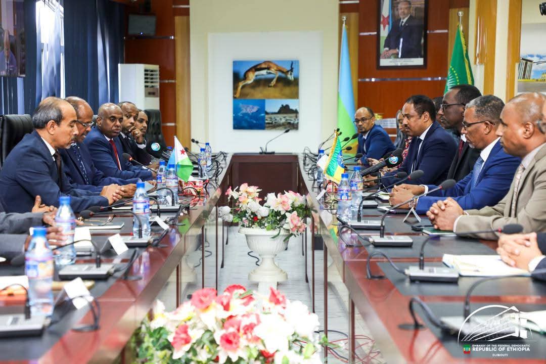 Minister of Foreign Affairs, H.E. Dr. Gedion Timothewos, held talks with Djiboutian counterpart, H.E. <a href="/ymahmoudali/">Mahmoud Ali youssouf</a>, on ways to further strengthen bilateral ties between #Ethiopia  &amp; #Djibouti and enhance cooperation on the promotion of regional peace and stability.