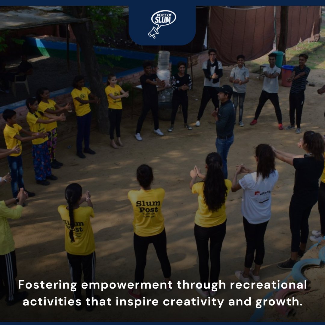 At Voice of Slum, we believe that empowerment goes beyond academics—it extends to the holistic development of children. Through engaging recreational activities, we provide opportunities for slum children to explore their creativity. #nonprofit #change #educate