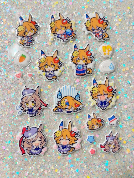 明日は、こちらのフクキタルちゃんのシール(B品)も少量持ち込む予定です。
色味が予定よりも明るく、一部に印刷のブレが見られるため、B品として頒布します 