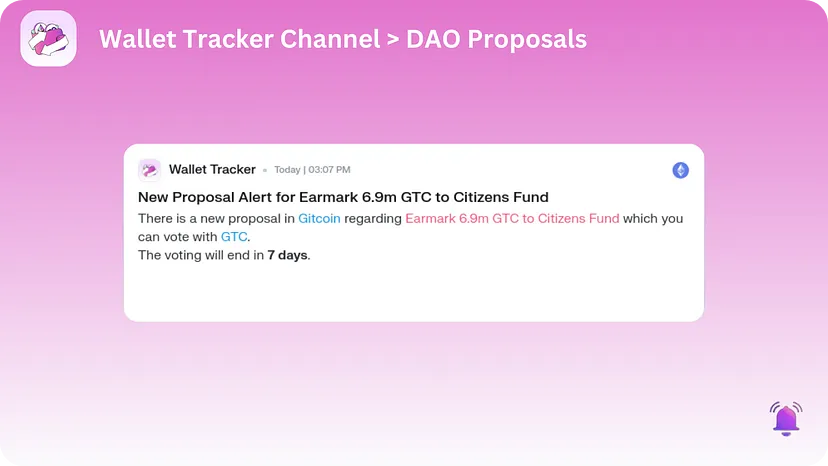 gautam_raj_25's tweet photo. Wallet Tracker Channel Features:
Daily token/NFT transfers, biweekly performance reports, crypto event calendar, staking APR insights, security alerts (hacks, approvals), DAO proposals, and yield opportunities! #Web3Notifications https://t.co/a278EHMqgc