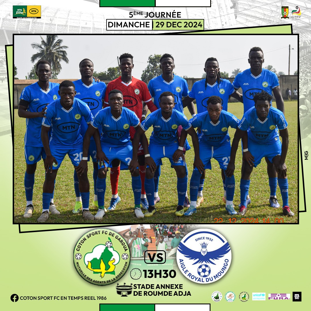 Line Up Coton Sport vs Aigle du Moungo