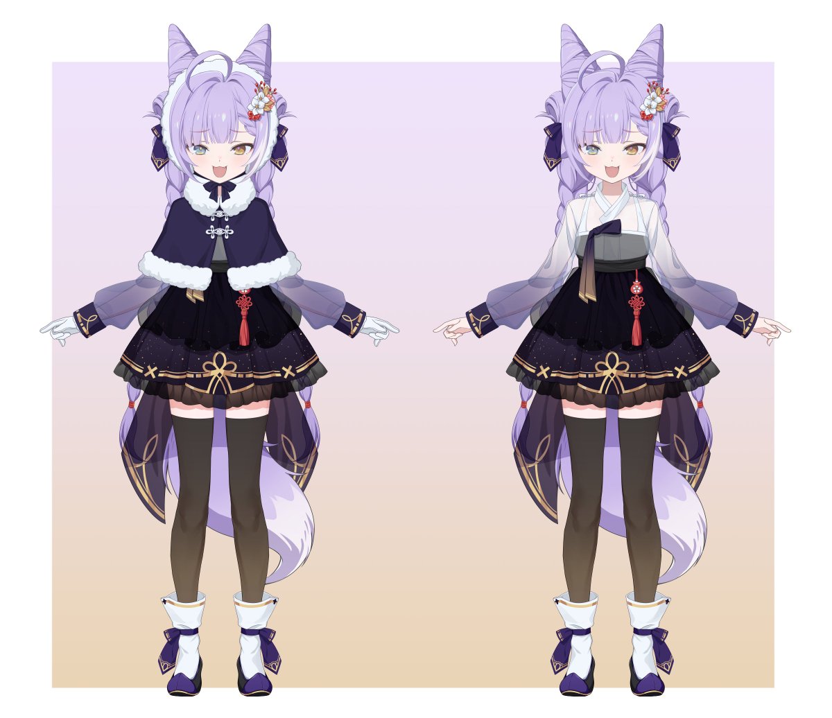 PoNya_0's tweet image. 스텔라이브 [텐코 시부키💜_ @TenkoShibuki ]님의 신의상 작업 했습니다. 시부키님의 옷을 그릴 수 있어서 영광이였습니다! 감사합니다! 
#shibuki_art
