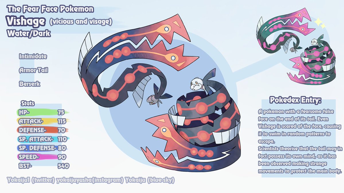 Yokaiju1's tweet image. Since the video&apos;s out now, here&apos;s my submission for @Truegreen7 &apos;s evolution contest!
The &apos;form&apos; is meant to look like a princess on a tower with a dragon around it.

(original design in the last pic)