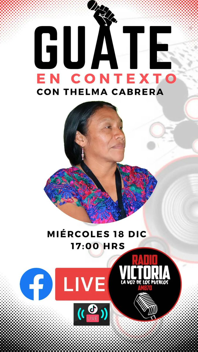 🗣️🎙️📻 Nos escuchamos en Facebook live tiktok live y radiovictoriagt.com