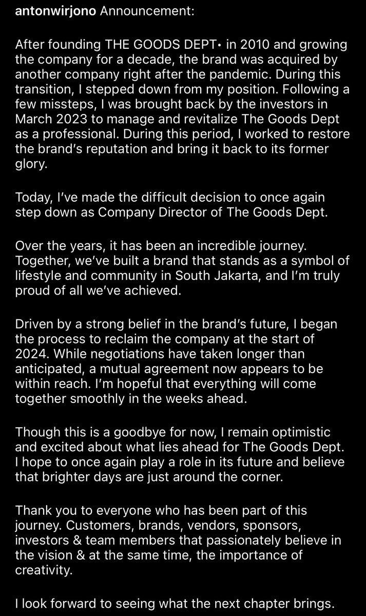Announcement