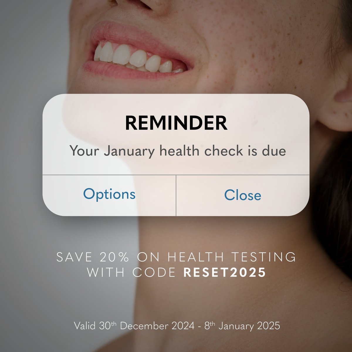 Start 2025 strong with 20% off health checks✨It's time to stop avoiding those health issues and take charge of your well-being.

Use code RESET2025 at checkout. Learn more at randoxhealth.com
