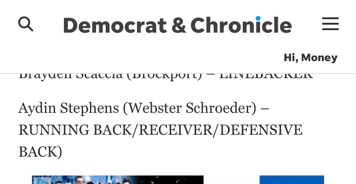 Congrats to our guy <a href="/AydinStephens/">Aydin Stephens</a> for being named 2nd team AGR. One of the best playmakers in section v. <a href="/SchroederFtball/">Schroeder Football</a>
