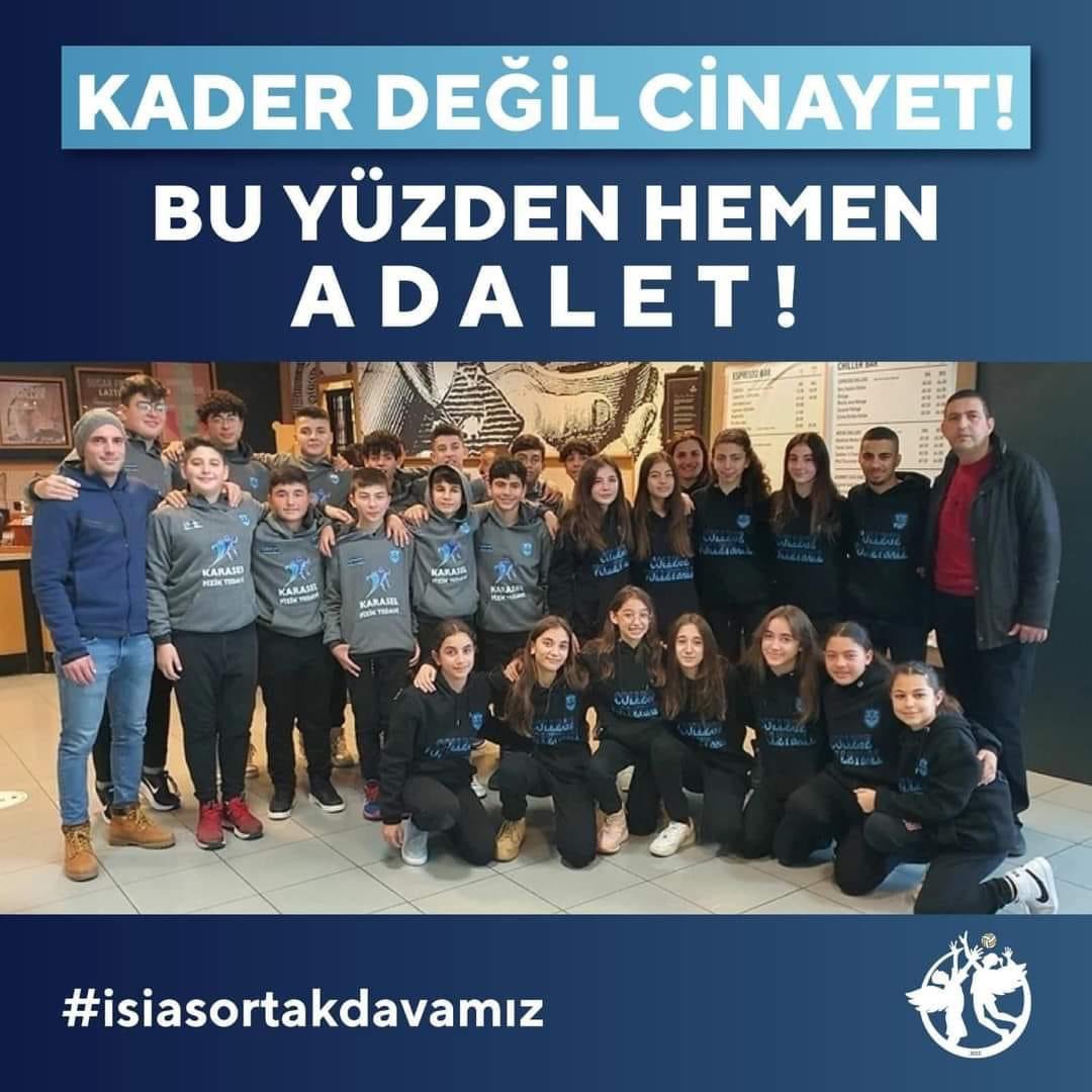 İsias Otel enkazında yardım çığlıkları atan aileler can derdindeyken, enkazda para kasasını arayan sorumlular ve tüm deprem suçlularının cezası müebbettir.”
#isiasolasıkast 
#isiasortakdavamız