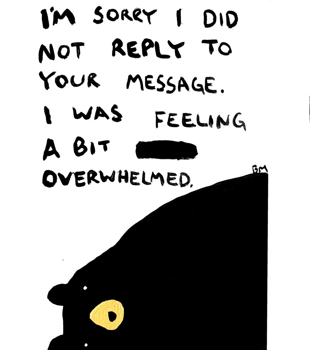 BadlyDrawnBears's tweet photo. I’m sorry I did not reply to your message I was feeling a bit overwhelmed xox https://t.co/csaNjpAZfu