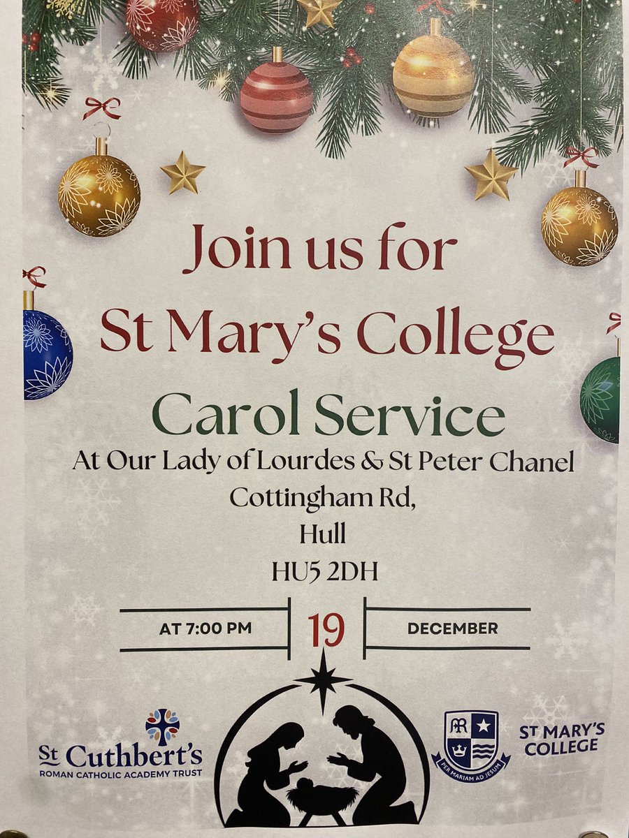 Please join us for our annual Carol Service on Thursday evening at 7pm.🎄🎶