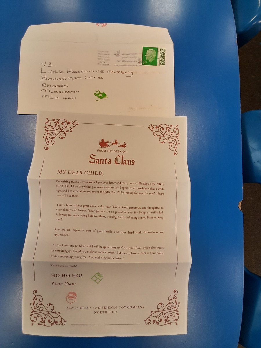 Y3 received a very special letter from Santa after posting their letters earlier in December - they were thrilled.