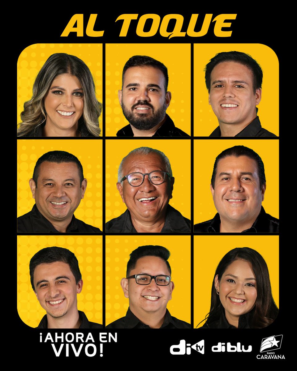 RadioDibluFM's tweet photo. 🔴 ¡AL AIRE EN #AlToque! 📻

🎙️ @CarlosVictorM 
🎙️ @gallardogerman 
🎙️ @gisellabuendia 
🎙️ @nicorivera05 
🎙️ @jmalvearc 
🎙️ @Rmoralesverduga 

👉🏻 Escúchanos por https://t.co/pLizxSeKlv o por #DiTV https://t.co/LCfEdo44IR https://t.co/GwV2ayPydB