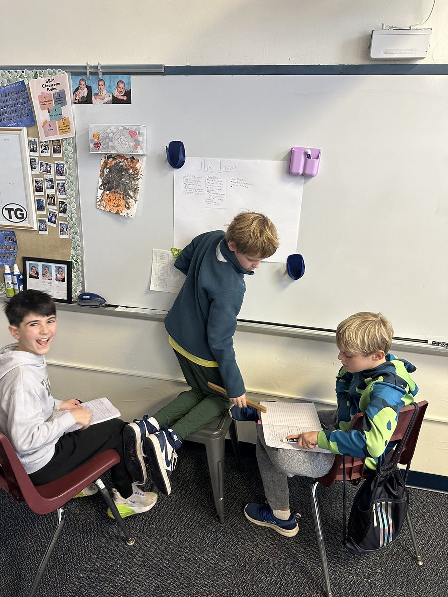 Working hard on our posters in social studies