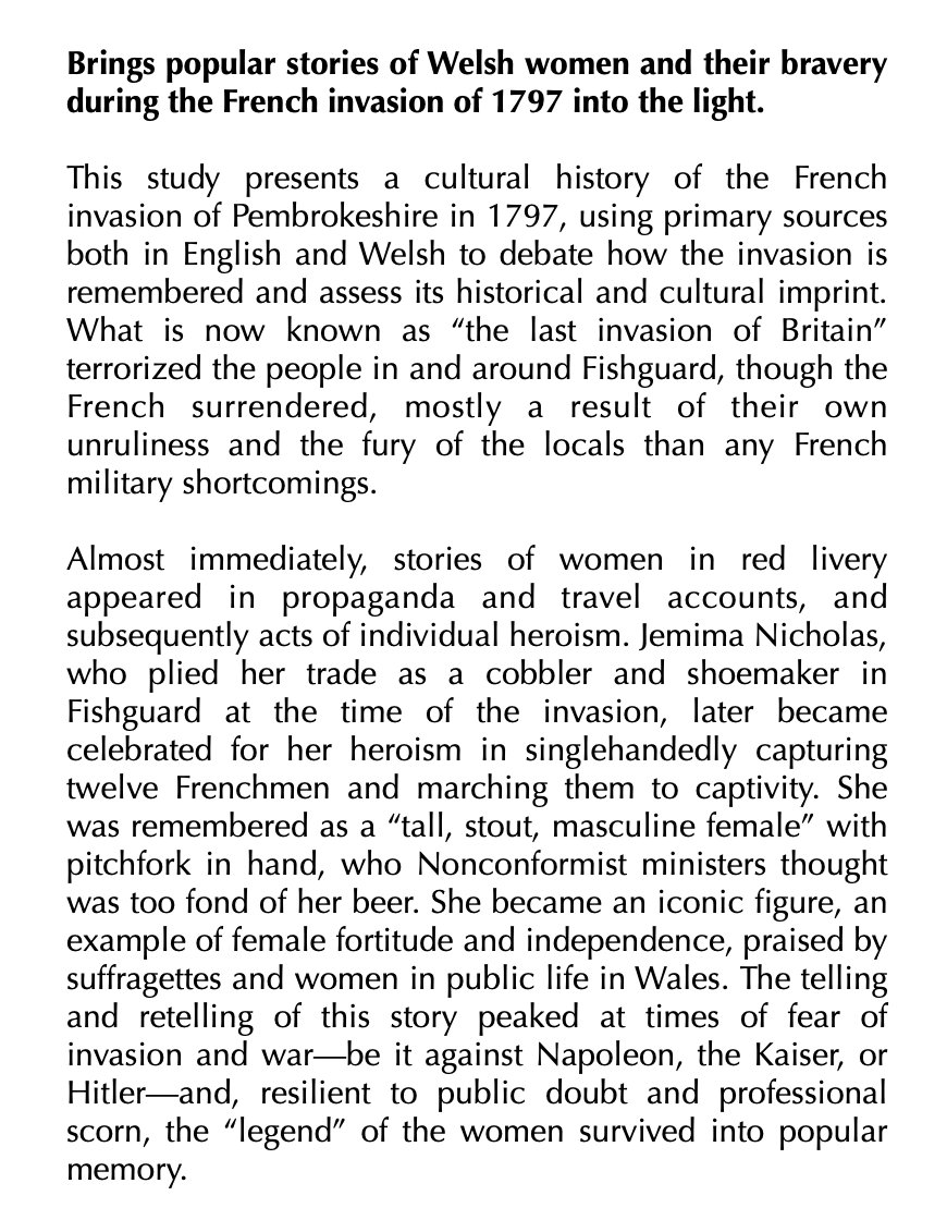 Hywel M. Davies - The Last Invasion

War, Women and Memory, 1797–1997

À paraître en mai aux UWP