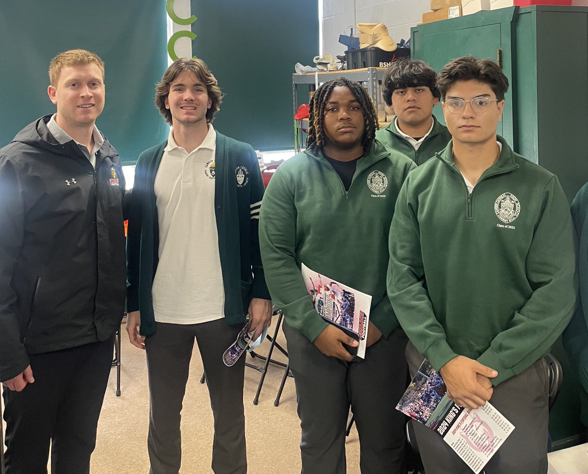 Jim McHugh (@mchugh_jim_) on Twitter photo Always great to have the MAC CHAMPS in the building! Thank you to <a href="/CoachTosches/">Casey Tosches</a> of my alma mater <a href="/KingsCollegeFB/">King's Football 🏈</a> for stopping by Camden Catholic!
#HFL #GOIRISH☘️ Always great to have the MAC CHAMPS in the building! Thank you to <a href="/CoachTosches/">Casey Tosches</a> of my alma mater <a href="/KingsCollegeFB/">King's Football 🏈</a> for stopping by Camden Catholic!
#HFL #GOIRISH☘️