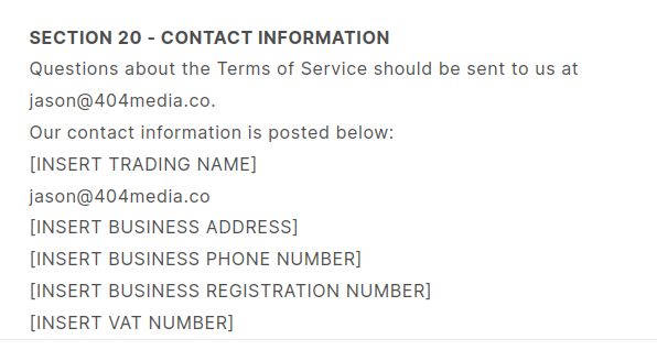 monsterjeep's tweet photo. @josephfcox You probably wanna fix that terms of service. https://t.co/t2lBl4tbvz