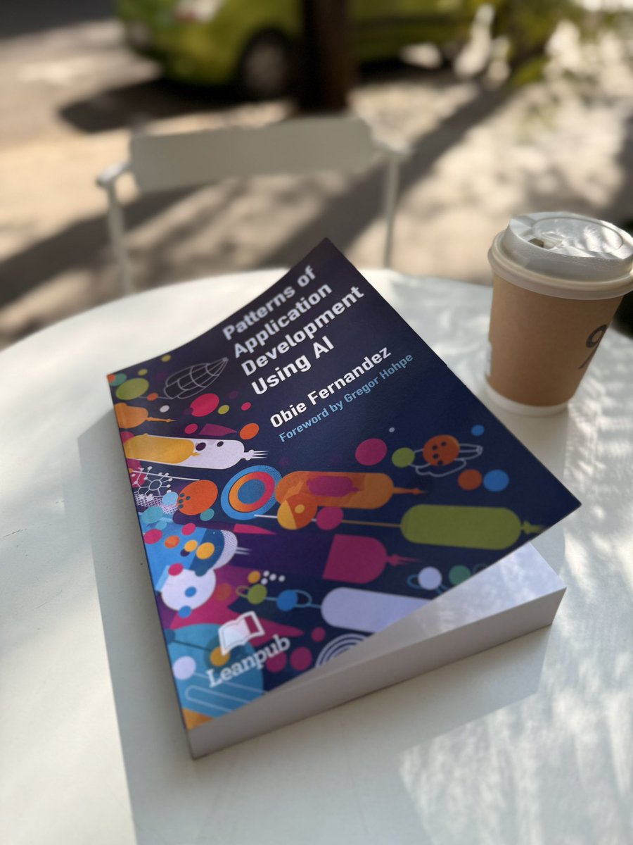 A few days ago, I received “Patterns of Application Development Using AI” by Obie Fernandez, and I’m already hooked! I remember reading The Rails Way a while back, and it was incredibly helpful—Obie’s work has always been a game-changer for me.

This new book is shaping up to be