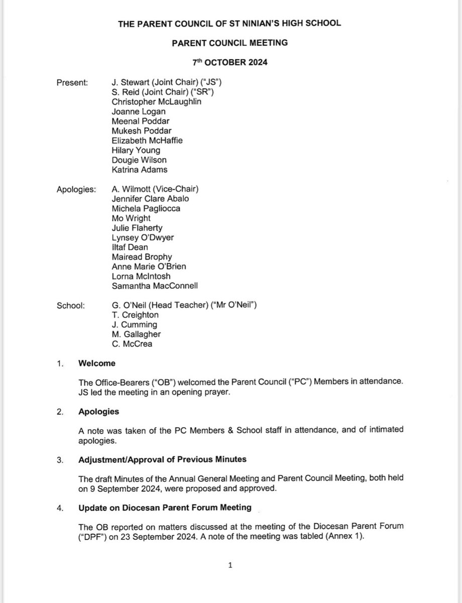 StNiniansPc's tweet photo. Minutes from PC meeting in October now available 👇🏻
(1/2) https://t.co/U2yl1npqnn