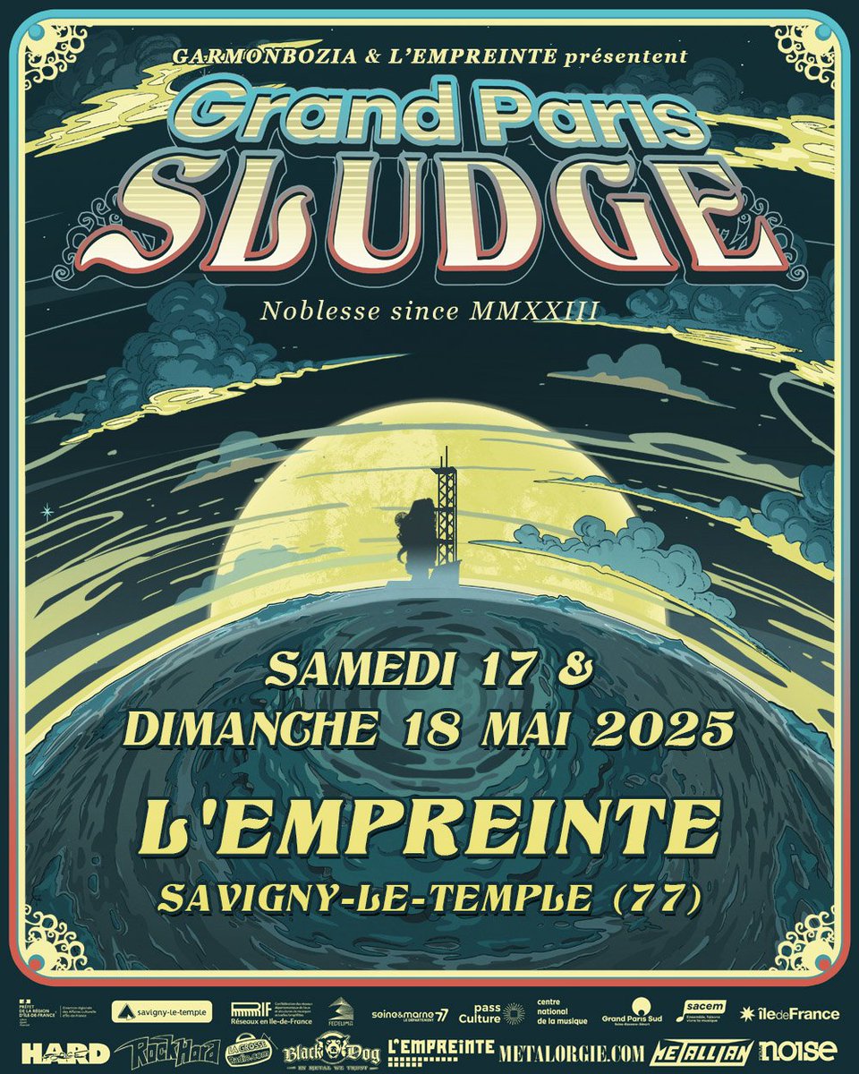 🦎[ON A UNE DATE] C'est avec un grand plaisir que nous vous annonçons que votre symposium des musiques nobles se déroulera le samedi 17 mai et dimanche 18 mai 2025.  
🎫 L'annonce du line up définitif ainsi que la billetterie sera disponible en janvier 2025.  
#grandparissludge