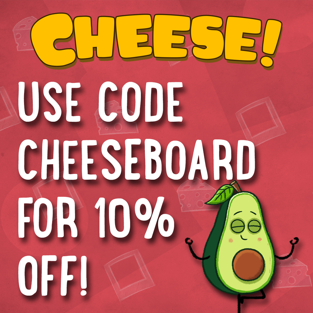 Need a gift for a kid aged 3-6? Order by the end of 18 December to receive your copy of CHEESE! in time for Christmas!

CHEESE! is a funny picture book written by me and illustrated by <a href="/JohnnySchumann/">Johnny Schumann</a>. 

Use code CHEESEBOARD at checkout for 10% off.

ko-fi.com/thecomedyloser…