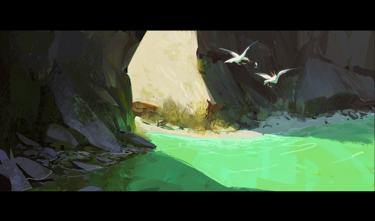 Mathiasteur's tweet image. Hello !
My current contract is soon coming to an end so i'm looking for work!
~3y experience in concept art, visdev and background painting
Previous clients includes Xilam, Netflix, and small indie game studios
mail &amp; portfolio in bio