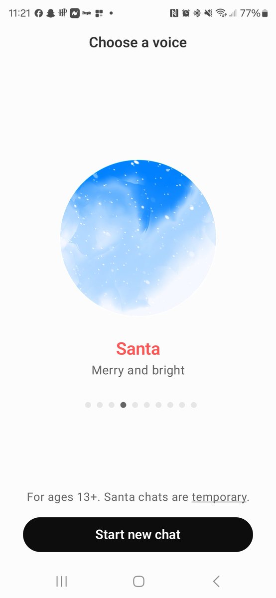 How stinking cute!! ChatGPT has added Santa as a voice option! <a href="/HollyClarkEdu/">Holly Clark - The AI Infused Classroom</a> just mentioned it in her #DitchSummit session and I had to hit pause to play!!