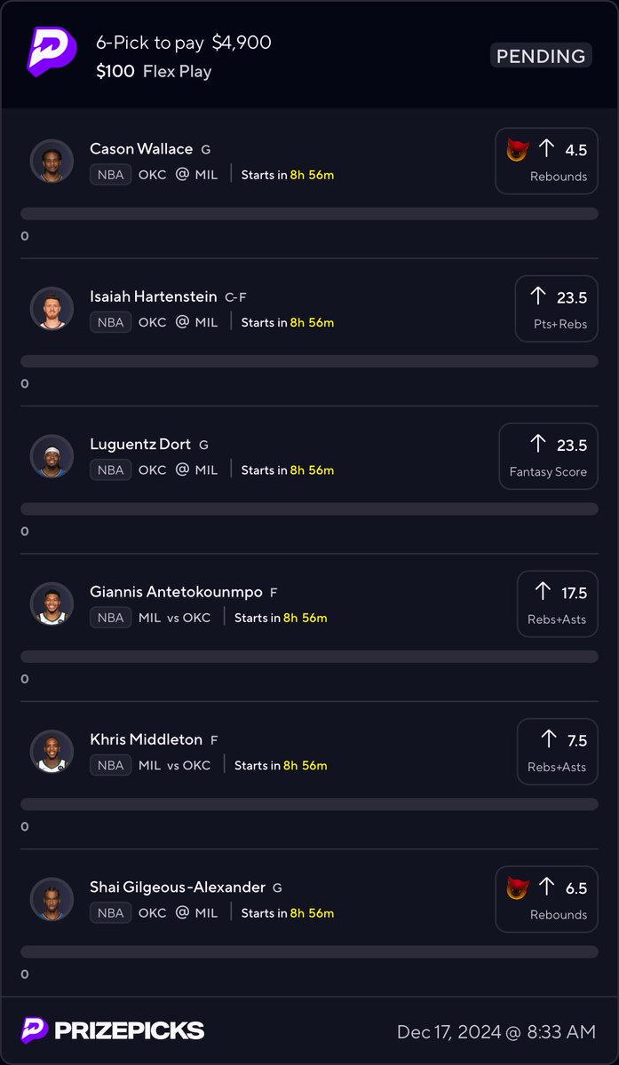 The Chef 👨🏽🍳 (@thechefkayy) on Twitter photo Twitter 6 Man Demon Slip 😈👨🏽🍳👀
49x Flex or 71x Power 🥂
If this hits 6/6 I’ll give out $100 to 3 people who likes and retweets this 🥂🤝🏽 Must be following <a href="/TheChefKayy/">The Chef 👨🏽🍳</a> to be entered 💯
Please read the notice below ⬇️
-you don’t have to tail 🤷🏽♂️
-only risk what you can afford Twitter 6 Man Demon Slip 😈👨🏽🍳👀
49x Flex or 71x Power 🥂
If this hits 6/6 I’ll give out $100 to 3 people who likes and retweets this 🥂🤝🏽 Must be following <a href="/TheChefKayy/">The Chef 👨🏽🍳</a> to be entered 💯
Please read the notice below ⬇️
-you don’t have to tail 🤷🏽♂️
-only risk what you can afford